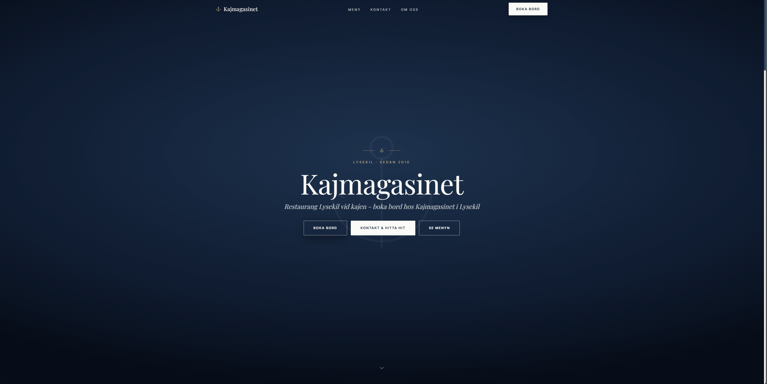 Kajmagasinet – webbprojekt av Infrakust