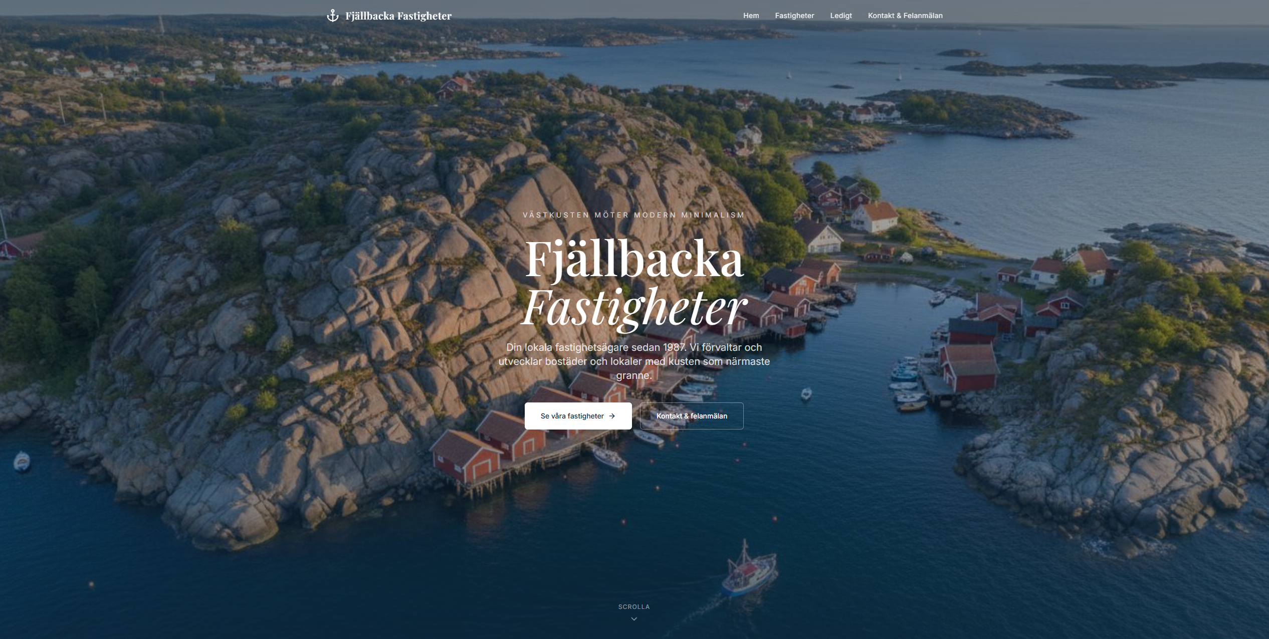 Fjällbacka Fastigheter – webbprojekt av Infrakust